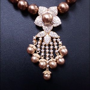 Pearl CZ Necklace Choker